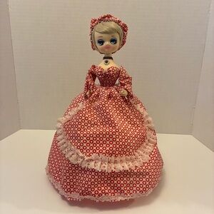 Vintage Style Red and White Doll
